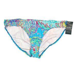 Ralph Lauren Printed Hipster Swim Bikini Bottom Paisley Size 14 Floral Swimwear